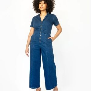Denim Jumpsuit Mixed by Nasrin *Plus Size*